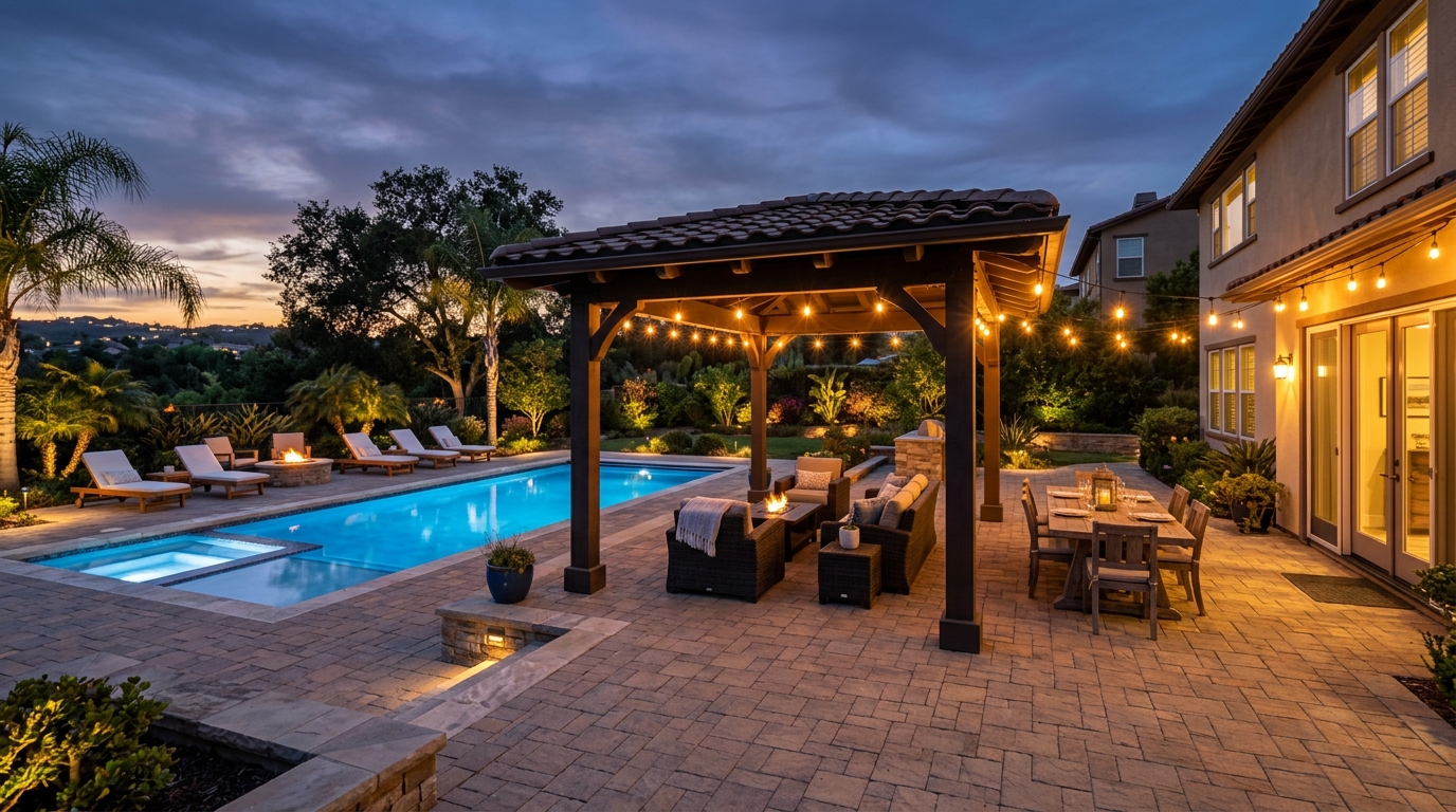Stunning backyard transformation with outdoor living space